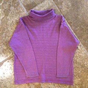 Mini Boden blue/red striped turtleneck shirt size 7/8